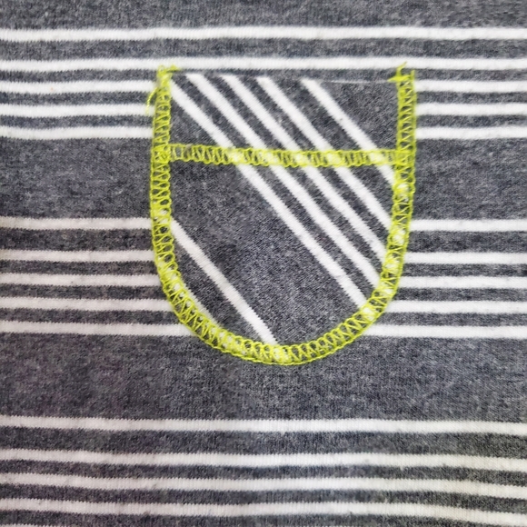 Cat and Jack Gray White Striped Short Sleeve Baby Boy One Piece  Good pre owned - Picture 3 of 5